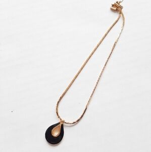 GIVENCHY VINTAGE 1979 STAMPED ENAMEL PENDANT NECKLACE